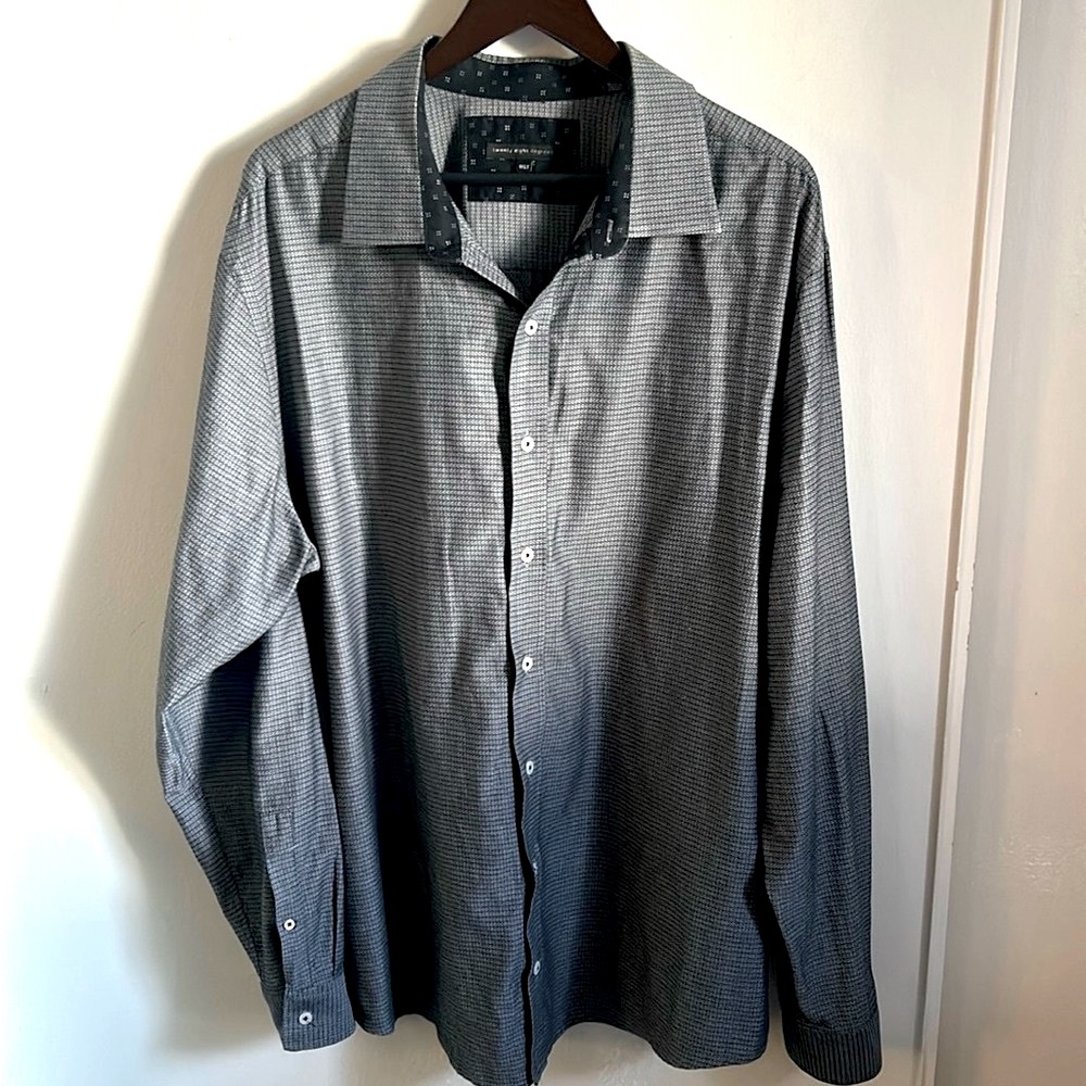 Twenty Eight Degrees Men’s 1XLT Diamond Embossed Textured Cotton Dress Shirt